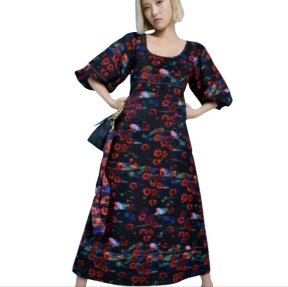 Rachel Comey Dresses & Skirts - 📌FINAL SALE |Rachel Comey x Target | Black Floral Print Midi Dress